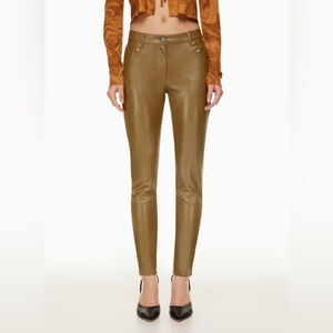 Aritzia Wilfred The Melina Low Rise Slim Pant Rustical Brown Size 10